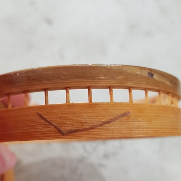 1970s Pressed Butterfly Bamboo Coaster & Tray Set - Picture 9 of 11